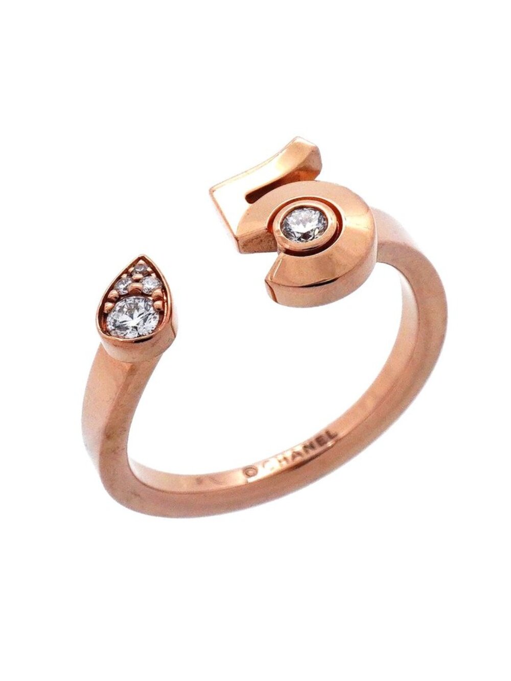 Chanel Ring Extra Deux 18K Pink Gold Diamond